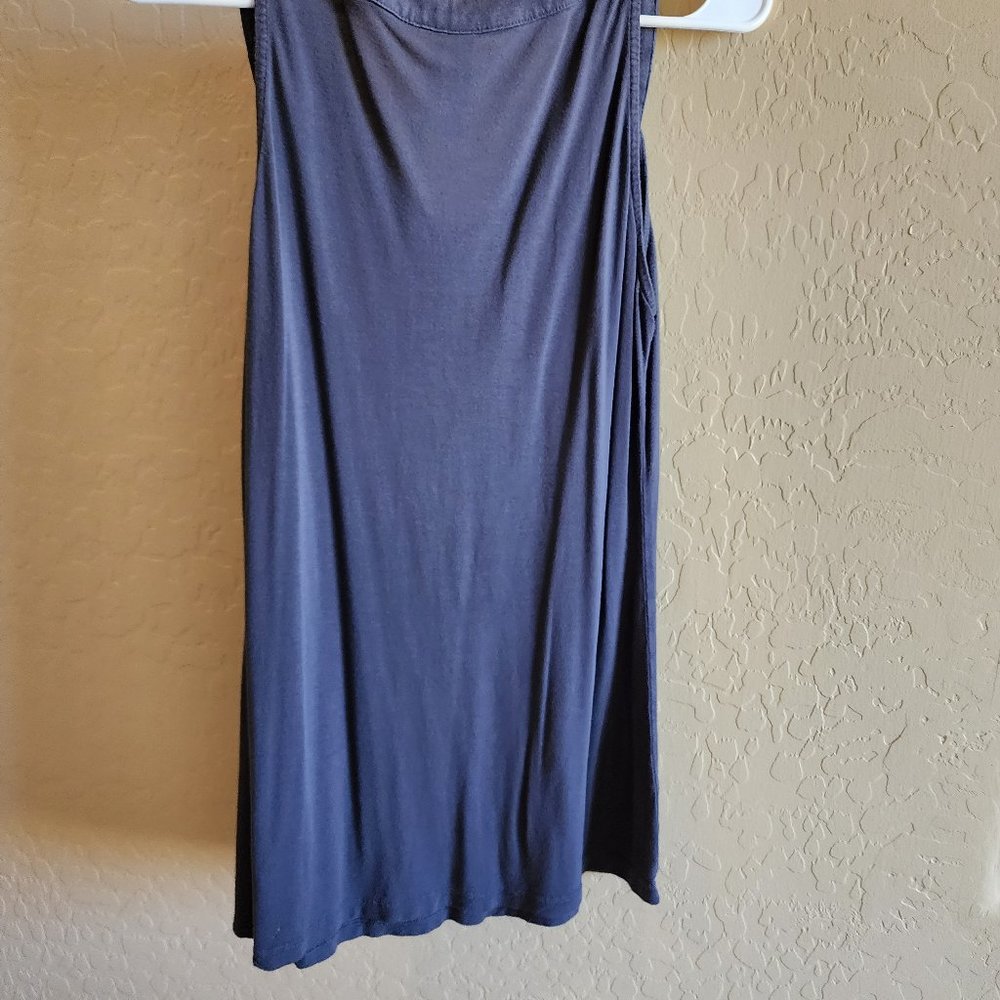 Kische Gray Sequin Beaded Dressy Soft Lightweight LARGE Tank Top Shirt - Picture 4 of 10